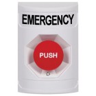STI SS2301EM-EN Stopper Station – White – Push and Turn Reset – Emergency Label